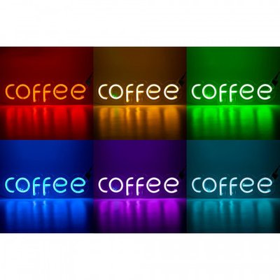 Неонова LED вивіска Coffee 100х650мм rgb+контролер 480х145№9 фото