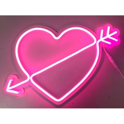 Неонова LED вивіска Серце Рожеве 1021872 фото