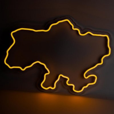 Неонова LED вивіска Карта України 500х350мм карта фото