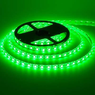 LED стрічка (ціна 1м) IP20 SMD5050 60led/m 14,4W Зелений з фото