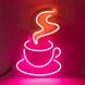 Неонова LED вивіска Філіжанка кави с туркой 500х470 фото 1
