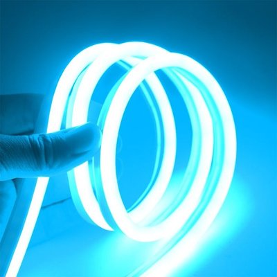 LED Neon стрічка Flex 220v Блакитний 53бл фото