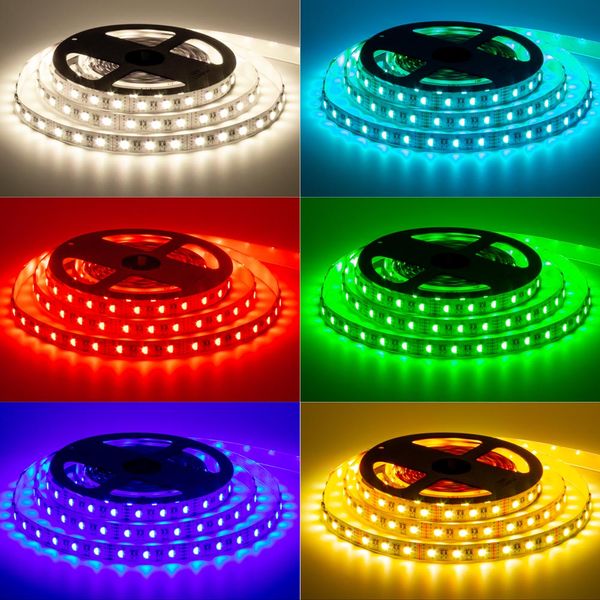 LED стрічка (ціна 1м) SMD5050 RGB+W кольорова 60led/m 14,4W ргб+в фото