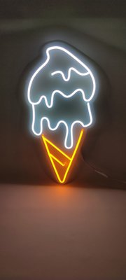 Неонова LED вивіска Морозиво 250х500мм морозиво7 фото