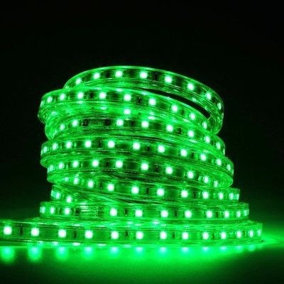 LED стрічка з самоклеючою основою 220V 9W/m IP65 11х5.5mm асортимент Зелений 1022488 фото