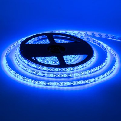 LED стрічка (ціна 1м) IP65 SMD2835 4,8W 12V Синій з фото
