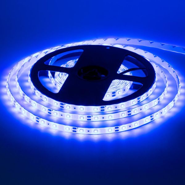 LED стрічка (ціна 1м) IP20 12V SMD2835 Синій тб фото