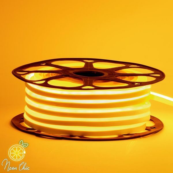 Led лента Неон Силикон 6х12мм 12v Желтый #54 фото