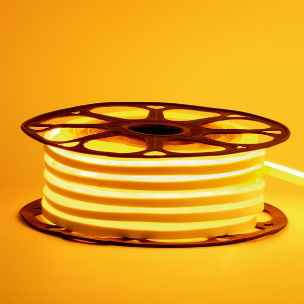 LED Neon стрічка Flex 12v Жовтий л фото