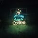 Неонова LED вивіска Філіжанка+coffee 34х38cм кава фото 2