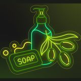 Неонова вивіска Мило (Soap) 66х56 см мило фото