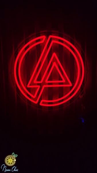 Неонова вивіска з логотипом музичного гурту Linkin Park 40х40см з сенсором муз.лого фото