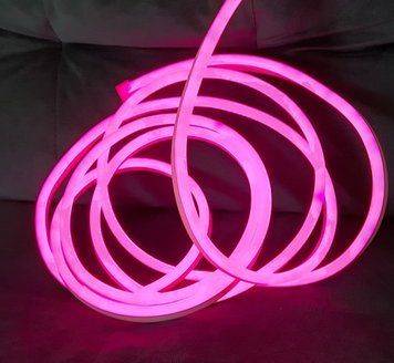 Сборка LED Неон Розовый 8х16мм 220v 10м + адаптер питания №53-3/5/10 фото