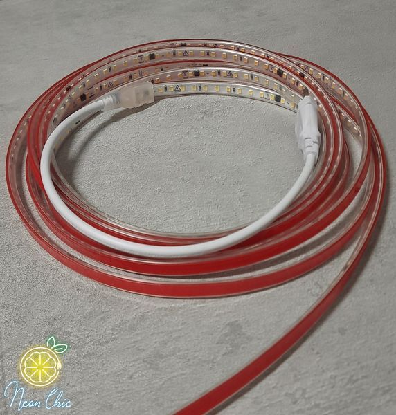 Сборка ленты 5м с пультом 220V 9W/m IP65 11х5.5mm Нейтральная Белая с самоклеющим основанием №17+пульт/без фото