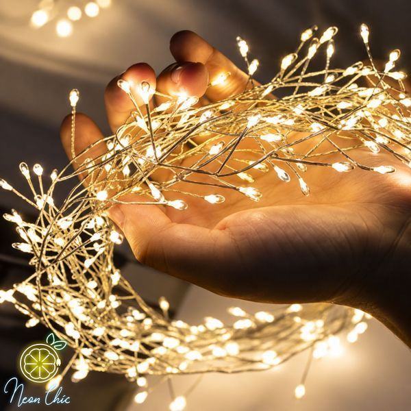 Гірлянда Штора 600led роса-мішура 3m*2m 8 режимів +USB, пульт ДК, Теплий білий 1945-07 фото