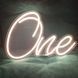 Неоновая LED вывеска One 340х300мм свято1 фото 1