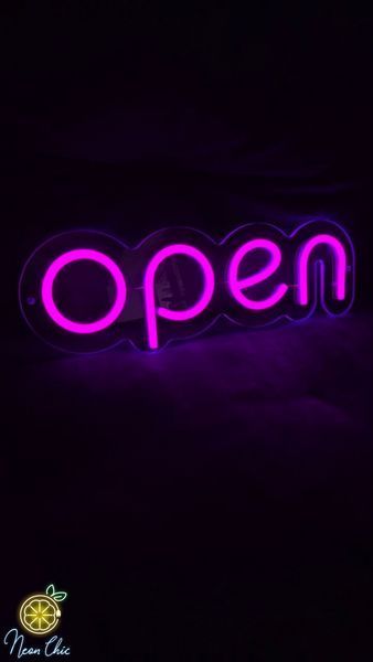 Неонова LED вивіска Open 40х13см без контролера open фото