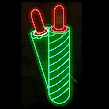 Неоновая Led вывеска ХотДог 70х30см фаст-фуд фото