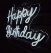 Неоновая Led вывеска Happy Birthday 65х43cм свято1 фото