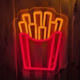 Неонова LED вивіска Картопля фрі 23х29см фастфуд фото