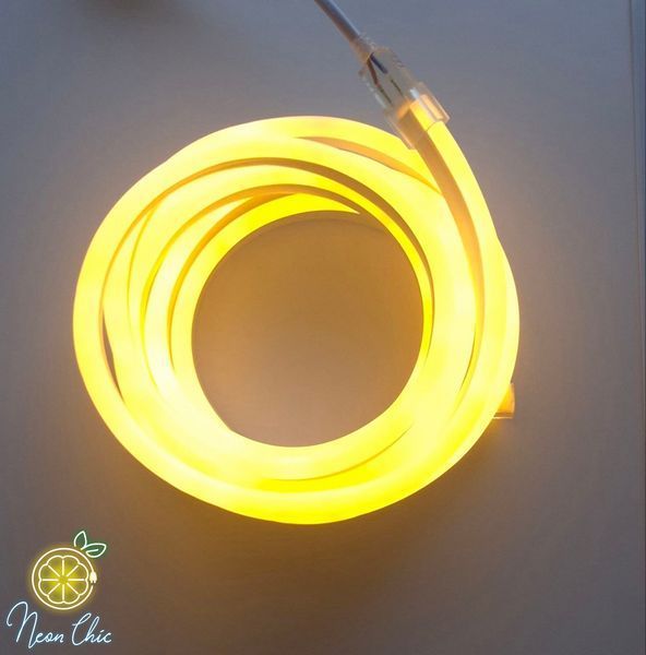 LED Neon стрічка 220v теплий білий 53-1 фото