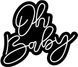 Неоновая Led вывеска Oh Baby белая 400х347мм свято1 фото 5