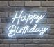 Неоновая Led вывеска Happy Birthday 65х43cм свято1 фото 2