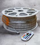 Набір стрічка RGB дворядна 5м з пультом 220V-8W/m IP65 5050 #19-5/10 фото