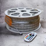 Набір стрічка RGB дворядна 5м з пультом 220V-8W/m IP65 5050 #19-5/10 фото