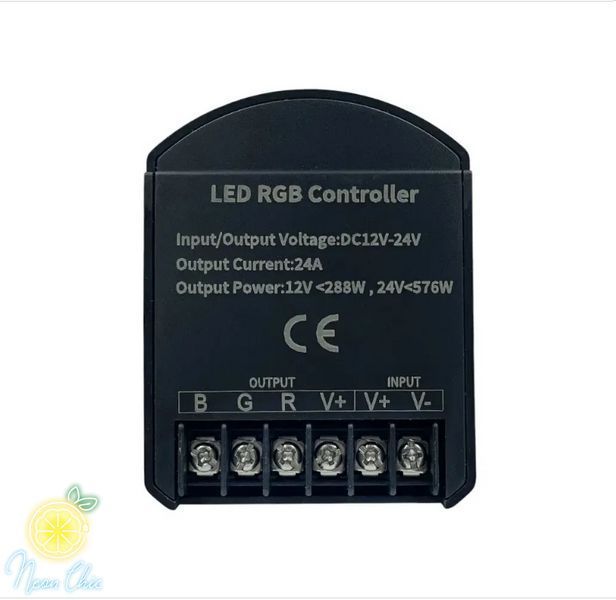 Контроллер RGB OEM DC12-24V (8A*3кан) чорний 25610 фото