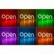 Неонова LED вивіска Open 400х130мм rgb+контролер кольорова з контролером вся вивіска open фото 1