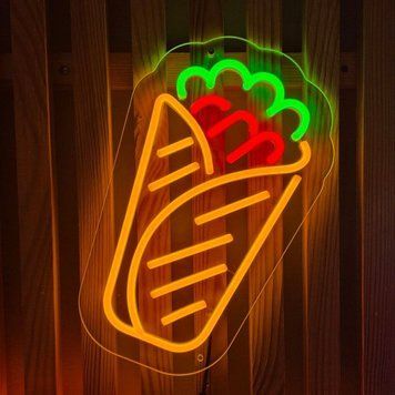Неоновая Led вывеска Шаурма 21х29см шаурма фото
