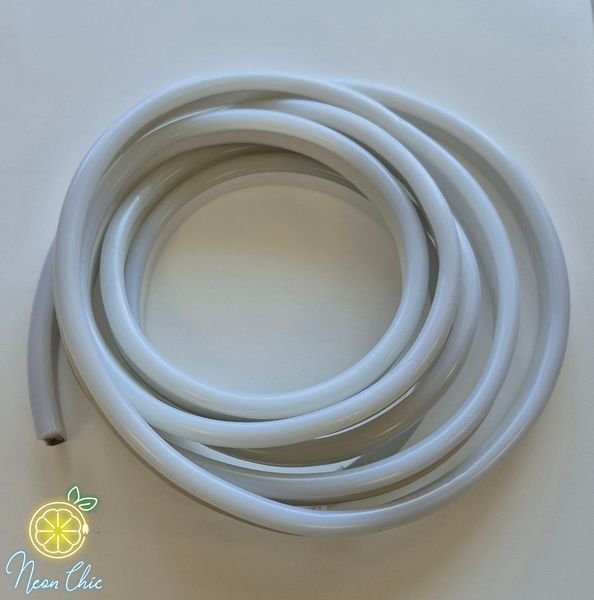 Набір LED Neon Теплий білий 8х16мм 220v 5м + адаптер живлення та кріплення №53-3/5/10 фото