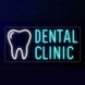 Неонова вивіска для стоматології Dental Clinic+Зуб 45х20см стоматологія фото 3