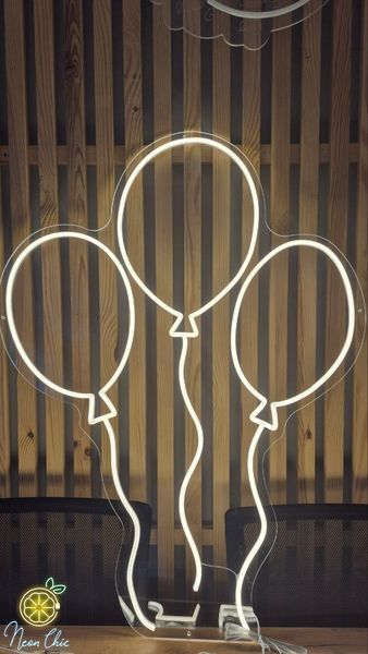 Неоновая Led вывеска Воздушные Шарики 69х91см кульки фото