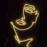 Неонова LED вивіска Для салону краси 92х59см дівчина.краса фото