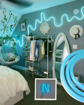 Сборка LED Неон Голубой 6*12mm 5м + блок питания 5А + пульт и крепления №54+бл фото