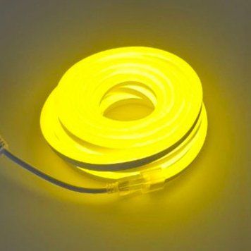 LED Neon стрічка Flex 220v Лимонний 53-1 фото