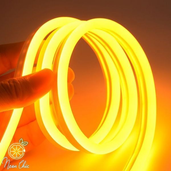 Сборка LED Неон Оранжевый 6*12mm 5м + блок питания 5А + пульт и крепления №54+бл фото