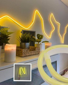 Сборка LED Неон Лимоный 6*12mm 5м + блок питания 5А + пульт и крепления №54+бл фото