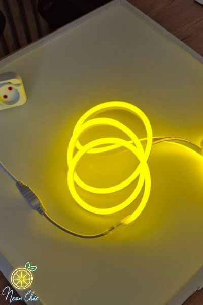 Набір LED Neon Лимонний 6*12mm 5м + блок живлення+пульт та кріплення №54+бл фото