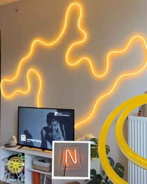 Набір LED Neon Жовтий 6*12mm 5м + блок живлення+пульт та кріплення №54+бл фото