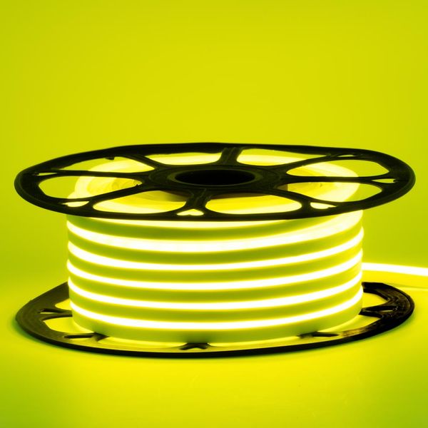 LED Neon стрічка Flex 220v Лимонний 53бл фото