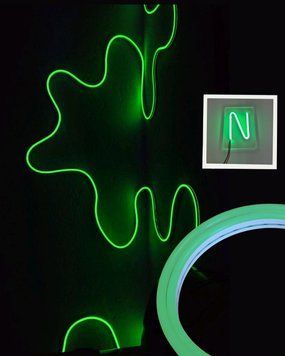 Сборка LED Неон Зеленый 6*12mm 5м + блок питания 5А + пульт и крепления №54+бл фото