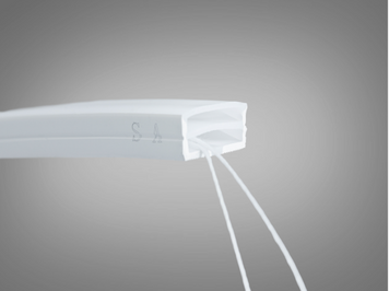 Профиль для LED ленты гибкий силиконовый прямой 10х20мм Белый гнучкий фото
