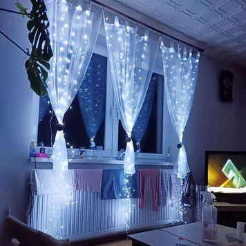 Гірлянда Штора 3х2м 20 ліній Холодна біла шс фото