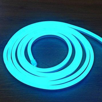 LED Neon стрічка Flex 220v Блакитний 53-1 фото