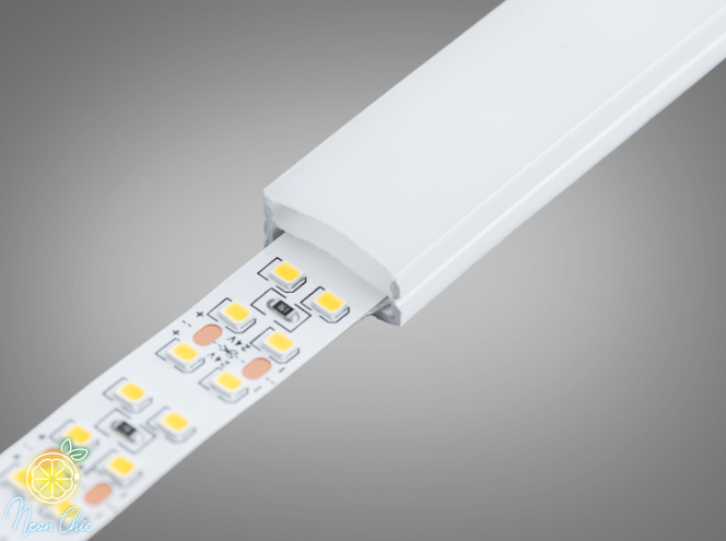 Профиль для LED ленты гибкий силиконовый прямой 10х20мм Белый гнучкий фото