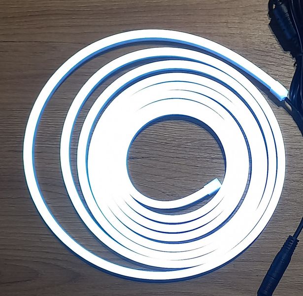 LED Neon стрічка Flex 12v Холодний білий л фото