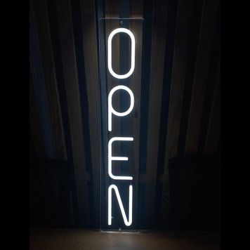 Неоновая Led вывеска Open вертикальная 55х11см open фото